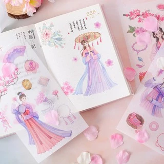 Set 4 Tấm Washi Sticker Lớn Nhiều Chủ Đề Cực Xinh DIY Trang Trí Sổ Lưu Niệm Planner Nhãn Dán