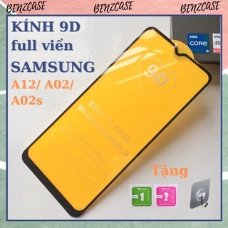 Kính cường lực Samsung Galaxy A12/A02/A02s 6.5" 2020, độ cứng 9H Full màn hình 9D viền đen chống rơi vỡ