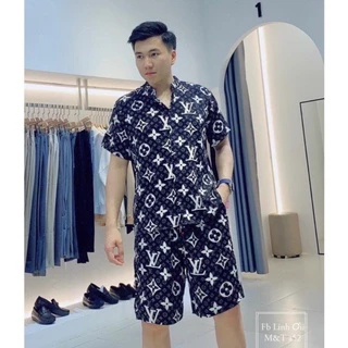 [ SIÊU HOT 2022] Set Bộ Pijama Nam Nữ Dáng Rộng LV Đại Oversize In Full Siêu Đẳng Cấp AQ65