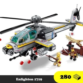 Đồ chơi lắp ráp máy bay hỏa tiễn cá mập - Enlighten 1719 Shark Helicopter - Đồ chơi trí tuệ