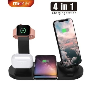 Đế sạc không dây mione 15W 3 trong 1/sạc nhanh 6 trong 1 Type-C thích hợp cho tai nghe bluetooth Smart Watch/Ip Android