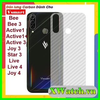 Dán Carbon mặt lưng Vsmart live 4 / joy 4 / active 1 plus / active 3 / star 3 / star 4 Star 5