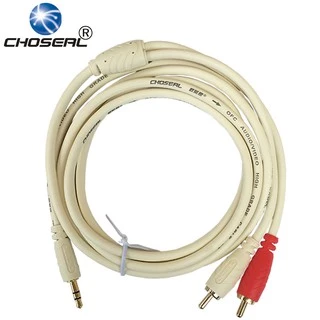 Dây loa 1 đầu 3.5 ra 2 AV CHOSEAL dài 1,8m Hàng chính hãng