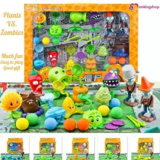 Bộ đồ chơi mô hình nhân vật trong game Plants VS Zombie kiểu hoạt hình bằng nhựa