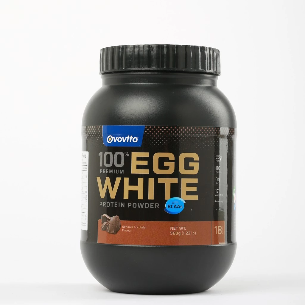 Protein Lòng Trắng Trứng Cao Cấp Ovovita Hương Chocolate. Hũ 560gr Tiện Lợi