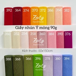 Giấy nhún Ý 90g (50x150cm)tông đỏ hồng