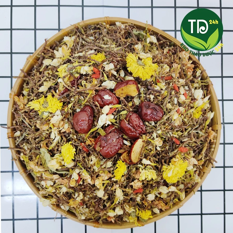 [Gói 500g] Trà thảo mộc Sapa giúp thanh nhiệt giải độc, giúp ngủ ngon,làm đẹp da, 100% thiên nhiên - Kho thảo dược 24h