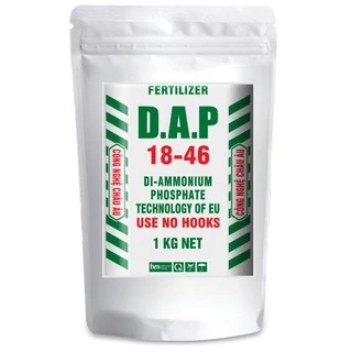 Phân bón nhập khẩu : DAP 18-46 công nghệ Châu Âu (1kg) - Sử dụng được cho mọi loại cây trồng