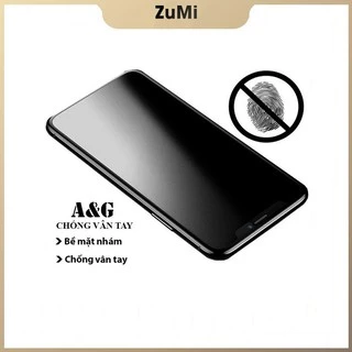 Kính Cường Lực Chống Bám Vân Tay  Full Màn Hình Cho iPhone 14Promax Đến 7Plus-ZUMI STORE