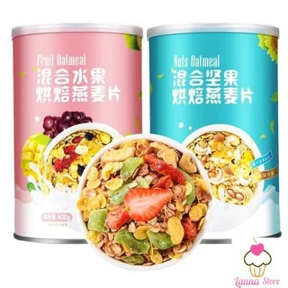 [GIẢM CÂN] Ngũ cốc ăn kiêng mix hạt, hoa quả OATMEAL hộp 500g - Miêu Thương Lan Đình Đài Loan