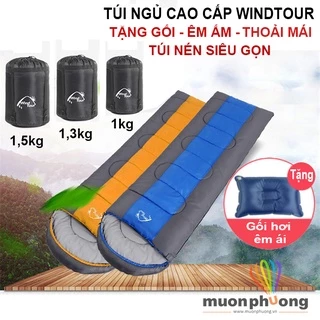[FREESHIP 70K] Túi ngủ Wind Tour dày 1-1,8kg văn phòng du lịch cắm trại - MUÔN PHƯƠNG SHOP