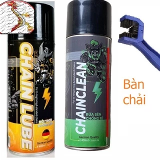 [FreeShip] Combo Bộ Dưỡng Sên Rửa Sên Sprayking 400ml, Vệ sinh nhông sên dĩa với cịt Spray King và chai bôi trơn 400ml