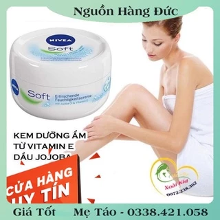 [auth] Kem dưỡng da Nivea Soft 200ml dưỡng ẩm chống nẻ chống khô mốc- Nội địa Đức Đủ Bill [Hot]