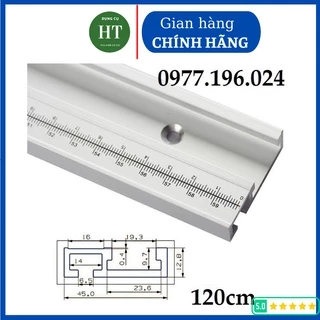 Thanh ray trượt bàn cưa in thước đo 50 -80-100-120cm