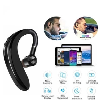 Tai nghe không dây Bluetooth 5.0 Móc tai đơn dành cho doanh nghiệp Tai nghe âm thanh nổi Tai nghe thể thao rảnh tay có Mic