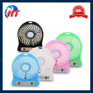 Quạt mini pin sạc kèm đèn pin - quạt 3 tốc độ