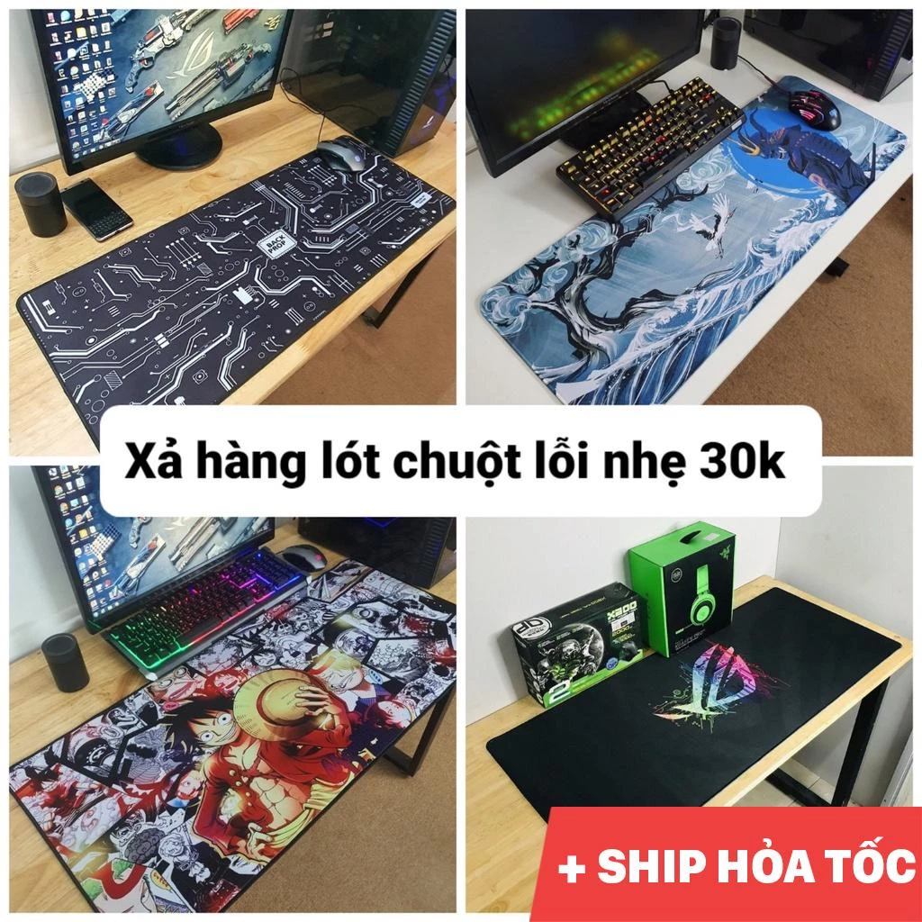 Thanh lý lót chuột, pad chuột in lỗi nhẹ, nhiều kích thước, không ảnh hưởng đến quá trình sử dụng