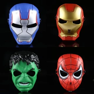 < Có sẵn > Avengers Siêu Anh Hùng Trẻ Em Mặt nạ nỉ Đảng Hulk Captain Iron Man Spider Man Batman Thor Mask Cosplay