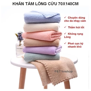 Khăn Tắm Lông Cừu Siêu Mềm Siêu Thấm Hút 70x140CM – Cam Kết Không Rụng Lông