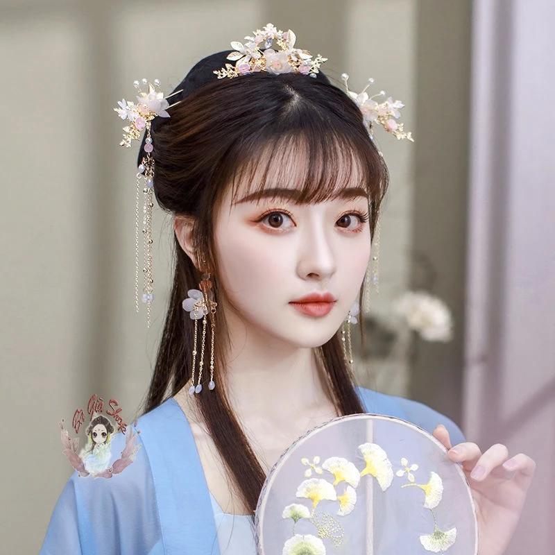 Set trang sức cổ trang trâm cài tóc