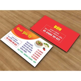 Card visit - in danh thiếp theo yêu cầu 200 cái