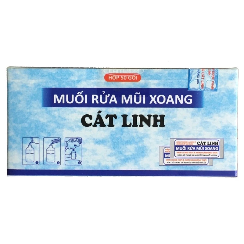 [Mã COSDAY -50K đơn 150K] 1 Hộp muối rửa mũi xoang Cát Linh