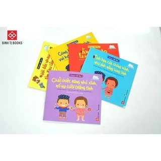 Sách Ehon - Momo và Ken - KỸ NĂNG cho bé từ 2- 6 tuổi - Bộ 5 cuốn