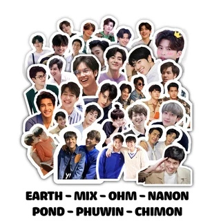 (Có sẵn)Set 10 sticker EarthMix/Ohmnon/PondPhuwin/ Chimon (10 H/ tờ A5)