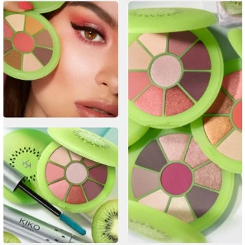 Phấn mắt 9 màu kiko Fruit Explosion Eyeshadow Palette - phấn mắt lâu trôi nhiều màu nhủ và lì