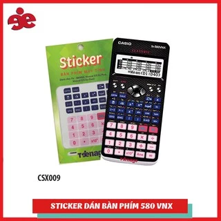 Sticker decal bàn phím máy tính  Casio fx 580vn x, Vinacal 570esplus 2 CSX009