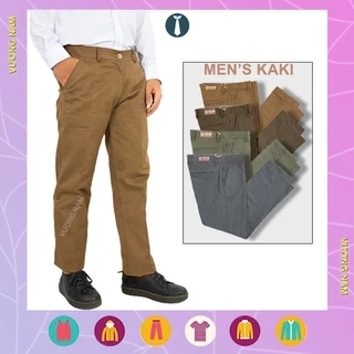 Quần kaki nam trung niên ống suông cao cấp đẹp vải khaki trơn VN43B