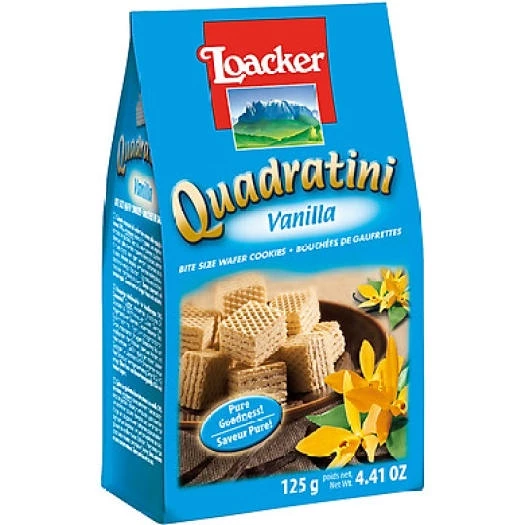 Bánh xốp Quadratini Vani hiệu Loacker 125g