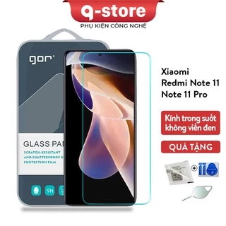 Cường lực Xiaomi Redmi Note 11 5G, Note 12, Redmi Note 11 Pro Qstore, Kính Gor Redmi Note 11 trong suốt, không viền