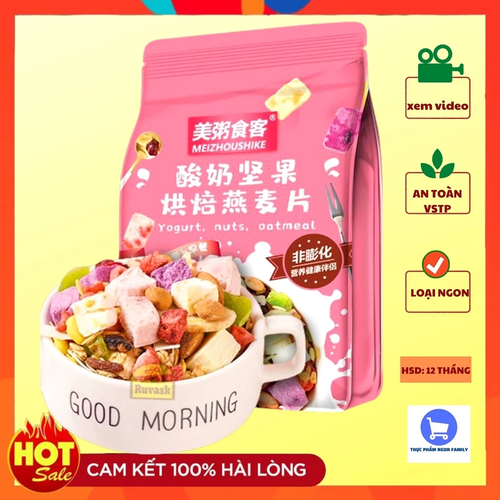 Gói ngũ cốc ăn kiêng yến mạch - trái cây MEIZHOUSHIKE (11 loại)