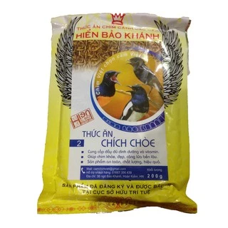 Cám Hiển Bảo Khánh Chích Chòe Căng Lửa (Số 2) 200g - Thức Ăn Chim Cao Cấp [HIỂN CHOÈ 2]