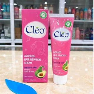 Kem Tẩy Lông Cho Da Nhạy Cảm Cleo Avocado Hair Removal Cream Sensitive Skin 50g