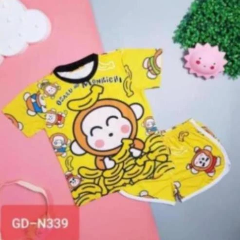 Bộ Cotton 3D Cực Mềm Mịn Mát Bé Gái