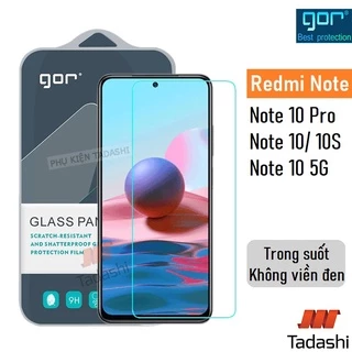 Kính Cường Lực Gor Redmi Note 10/ Note 10 Pro/ Note 10 5G/ Note 10S Trong Suốt, Hạn Chế Bám Vân Tay - Chính Hãng GOR