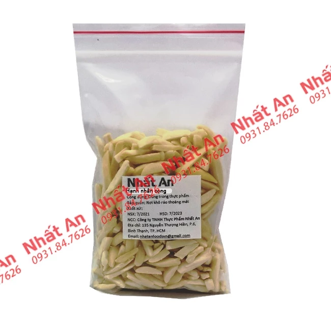 Hạnh nhân cắt sợi / Almond stick - 100gr & 200gr (chia lẻ từ thùng 11,5kg)