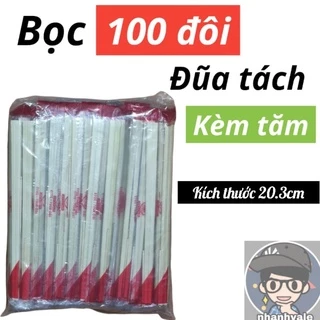 Bọc 100 đôi đũa tách kèm tăm dùng một lần