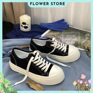 Giày thể thao sneaker nam nữ vải canvas dáng basic đế cao hot trend FLOWER G06 - nguyentrang239