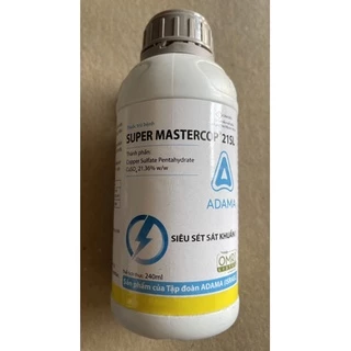 Super Mastercop 21SL Siêu Sét Sát Khuẩn 240ml, Đồng Hữu Cơ, Trị Các Bệnh Do Vi Khuẩn Gây Ra