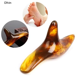 [Dhin] Dụng Cụ Châm Cứu Mát Xa Chân Bằng Nhựa Resin Màu Hổ Phách Hình Tam Giác