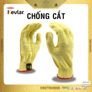 Găng tay chống cắt DuPont Kevlar. Bao tay bảo hộ lao động chịu nhiệt và mài mòn bảo vệ cấp độ 3 hạng nặng chính hãng