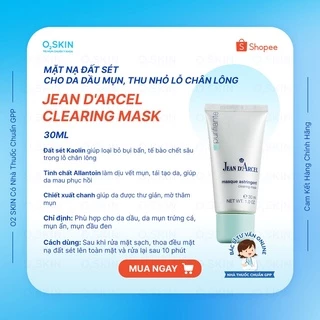 [Mặt Nạ Đất Sét] Mặt Nạ Cho Da Dầu Mụn, Thu Nhỏ Lỗ Chân Lông Jean D'Arcel Clearing Mask 30ml Cam Kết Hàng Chính Hãng