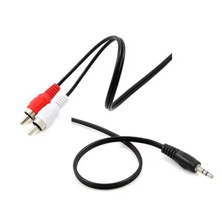 Cáp audio 1 đầu 3.5mm ra 2 đầu bông sen dài 1.5m