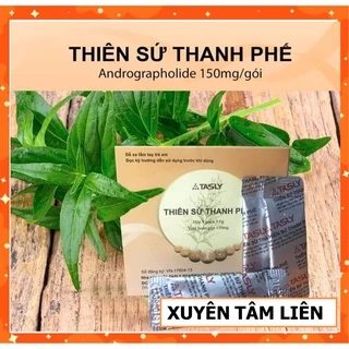 XUYÊN TÂM LIÊN ( Thiên sứ thanh phế Tasly)-Hộp 9 gói chứa Andrographolide chọn lọc 150mg/gói