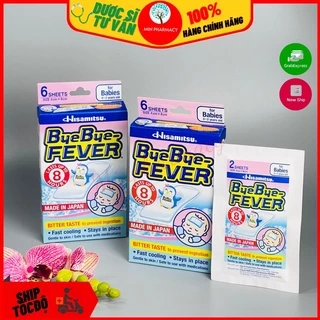 Miếng dán hạ sốt nhanh trẻ em Hisamitsu Bye Bye-Fever for babies (6 miếng/hộp) - Minpharmacy