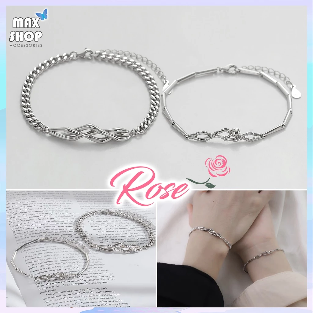 Vòng tay đôi nam nữ ROSE couple ý nghĩa dành cho cặp đôi