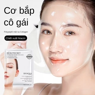[Hàng mới về] Mặt nạ dưỡng da Bioaoua-Peptide Collagen cấp ẩm chăm sóc làn da dành cho nữ